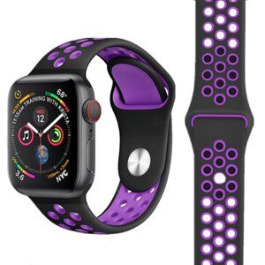 NEW[BAND] BK-Grape Sport Silicone For Apple Watch Series 1-10  M/L